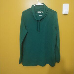 VTG Y2K L.L. Bean Softlight Quilted Cotton Blend Funnel Neck Pullover M Gorpcore